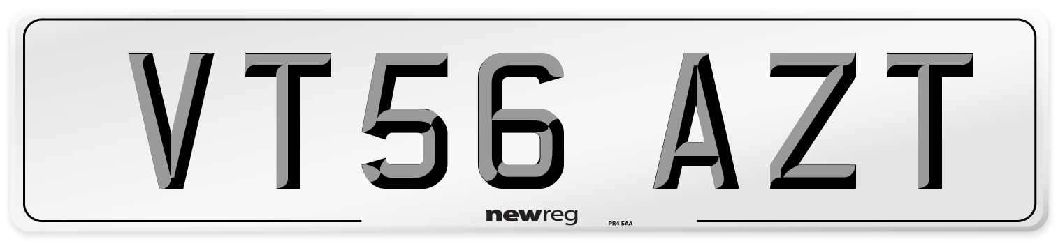 VT56 AZT Number Plate from New Reg